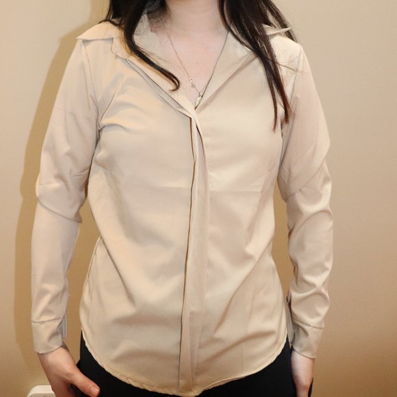 Beige Formal Work Top - Picture 2 of 2